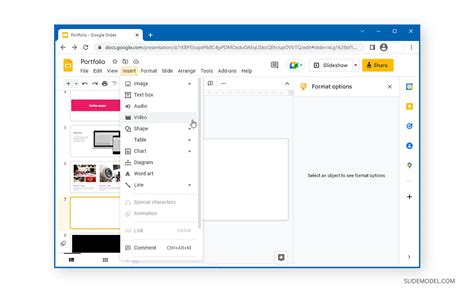 how to put a video from google drive into google slides