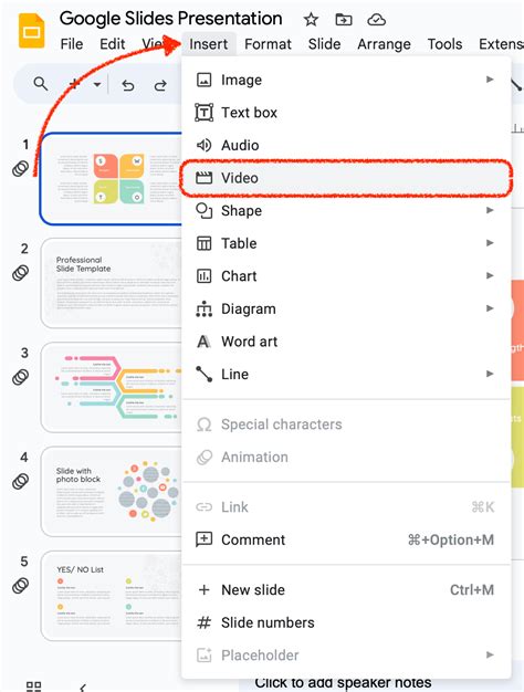 how to put a video on google slides from your ipad