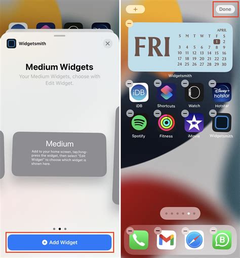 how to put a widget on home screen from widgetsmith