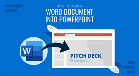 how to put a word document in a powerpoint slide