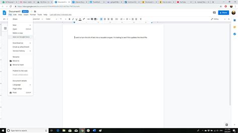 how to put a word document on google docs