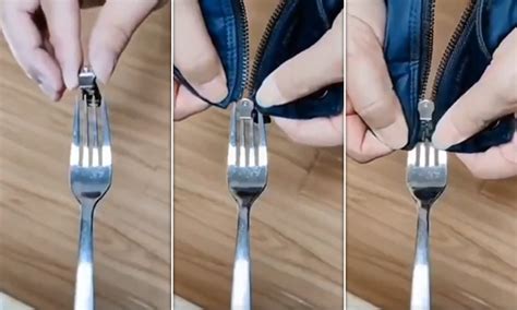 How To Put A Zipper Back On With A Fork