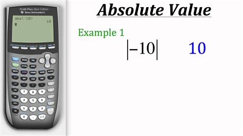 how to put absolute value in calculator