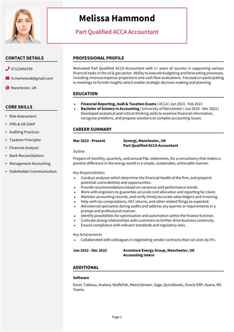 how to put acca qualification in cv