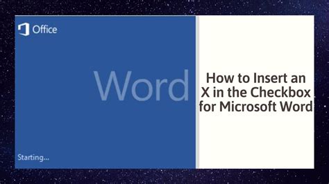 How To Put An X In Box In Word
