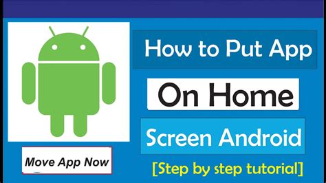 How To Put App On Android Home Screen