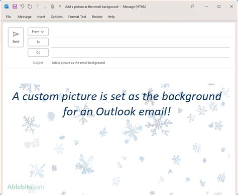 How To Put Background Image On Email
