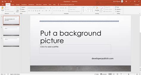 how to put background in powerpoint presentation
