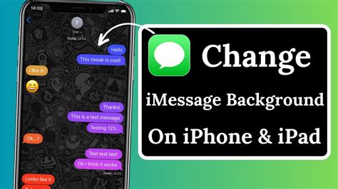 how to put background on text messages iphone