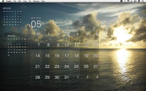 how to put calendar on desktop background
