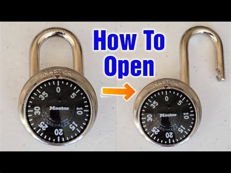 How To Put Combination On Master Lock