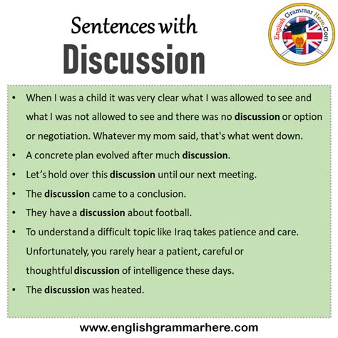 How To Put Discuss In A Sentence