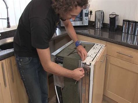 how to put door on integrated dishwasher