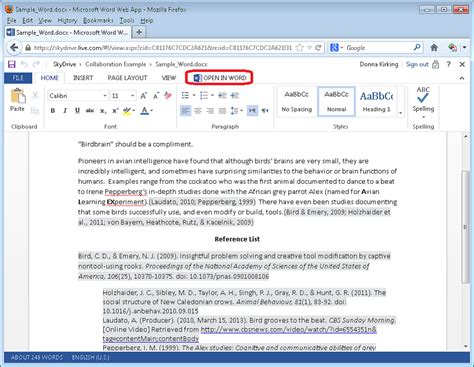 how to put endnote references into word document