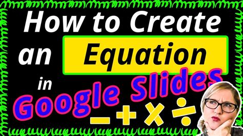 How To Put Equation In Google Slides