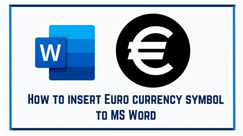 how to put euro symbol in word