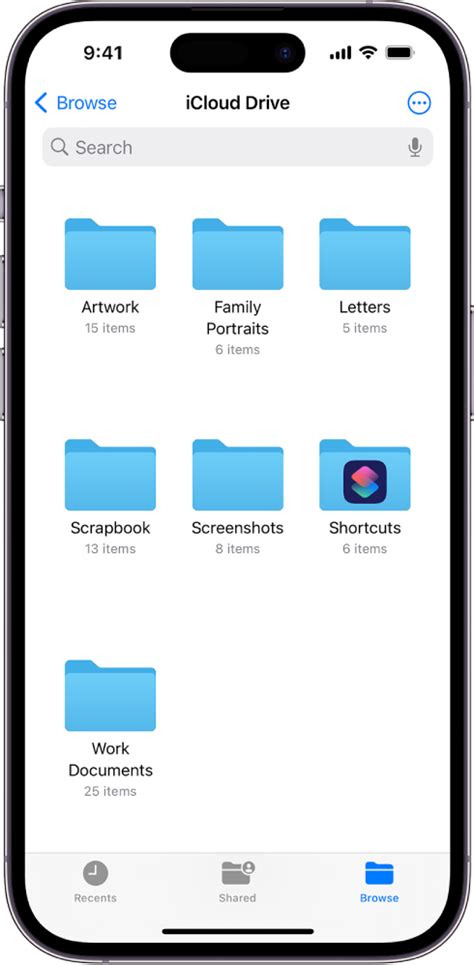 how to put files in a folder on iphone