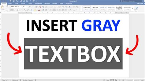 how to put grey box around text in word