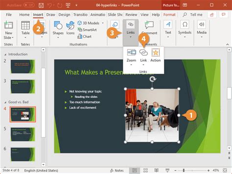 how to put hyperlink in slides