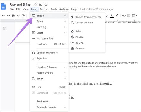 How To Put Images In Google Docs