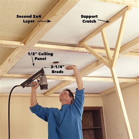 Ceiling Panels How to Install a Beam and Panel Ceiling Coffered ceiling diy, Ceiling panels