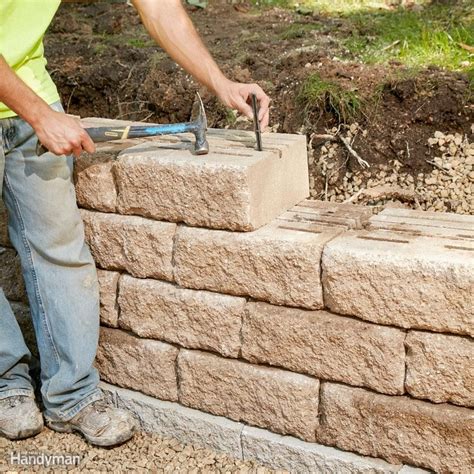 How To Put In Retaining Wall Blocks