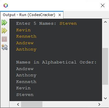 how to put letters in alphabetical order java
