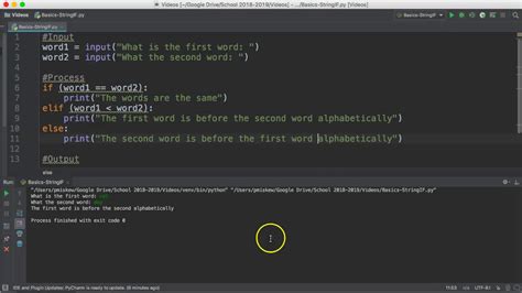how to put letters in alphabetical order python