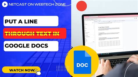 how to put line through on google docs
