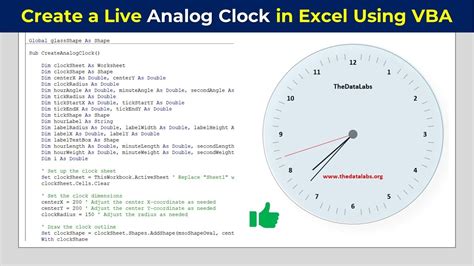 How To Put Live Clock In Excel