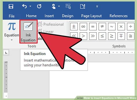 how to put math equations in word