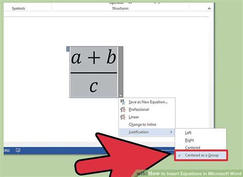 how to put math formulas in word