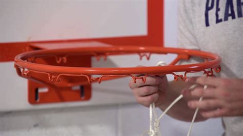 how to put mesh on a basketball net