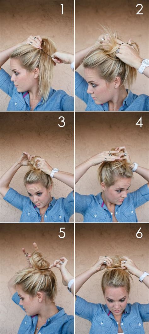 Perfect How To Put Mid Length Hair In A Bun Hairstyles Inspiration