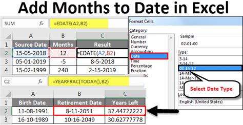 how to put month dates in excel