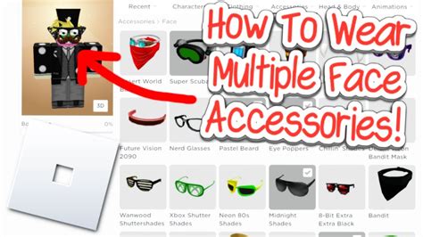 how to put multiple face accessories on roblox