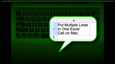 how to put multiple lines of text in excel cell mac