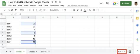 how to put numbers in google sheets