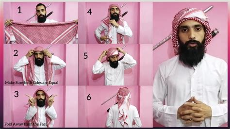 how to put on a shemagh scarf