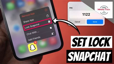 how to put passcode on snapchat on iphone