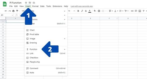 how to put pi in google sheets