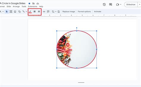 how to put picture in circle on google slides