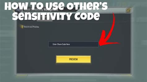 how to put sensitivity code in codm