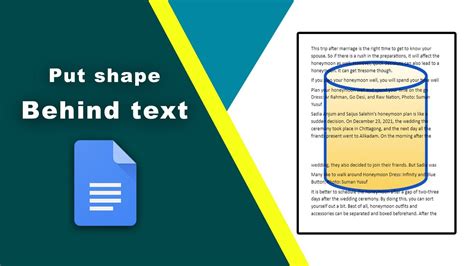 how to put shape behind text in google docs