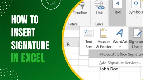 How To Put Signature In Excel Sheet