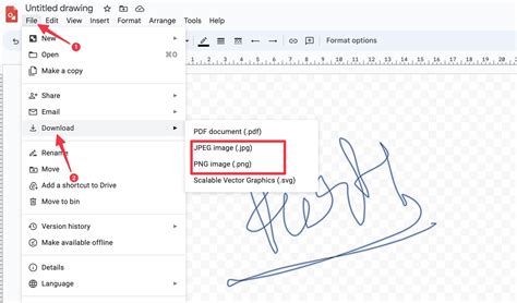 how to put signature in google docs android