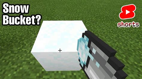 How To Put Snow In A Bucket In Minecraft