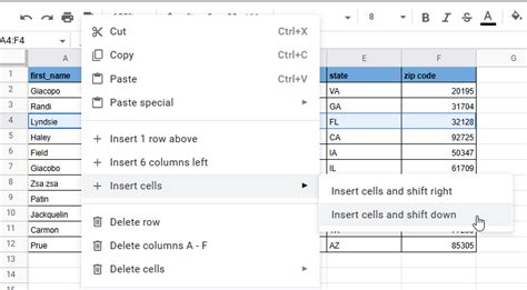 how to put space in google sheet cell
