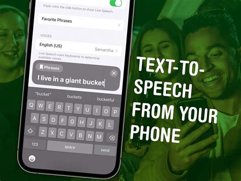 how to put speech to text on iphone
