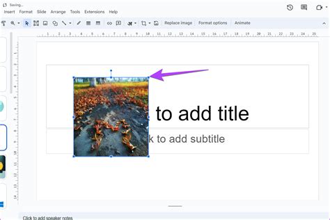 how to put squared on google slides